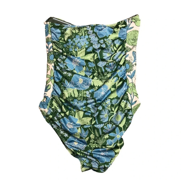 Kitty & Vibe Strapless Halter Floral One-Piece Swimsuit - Picture 6 of 9